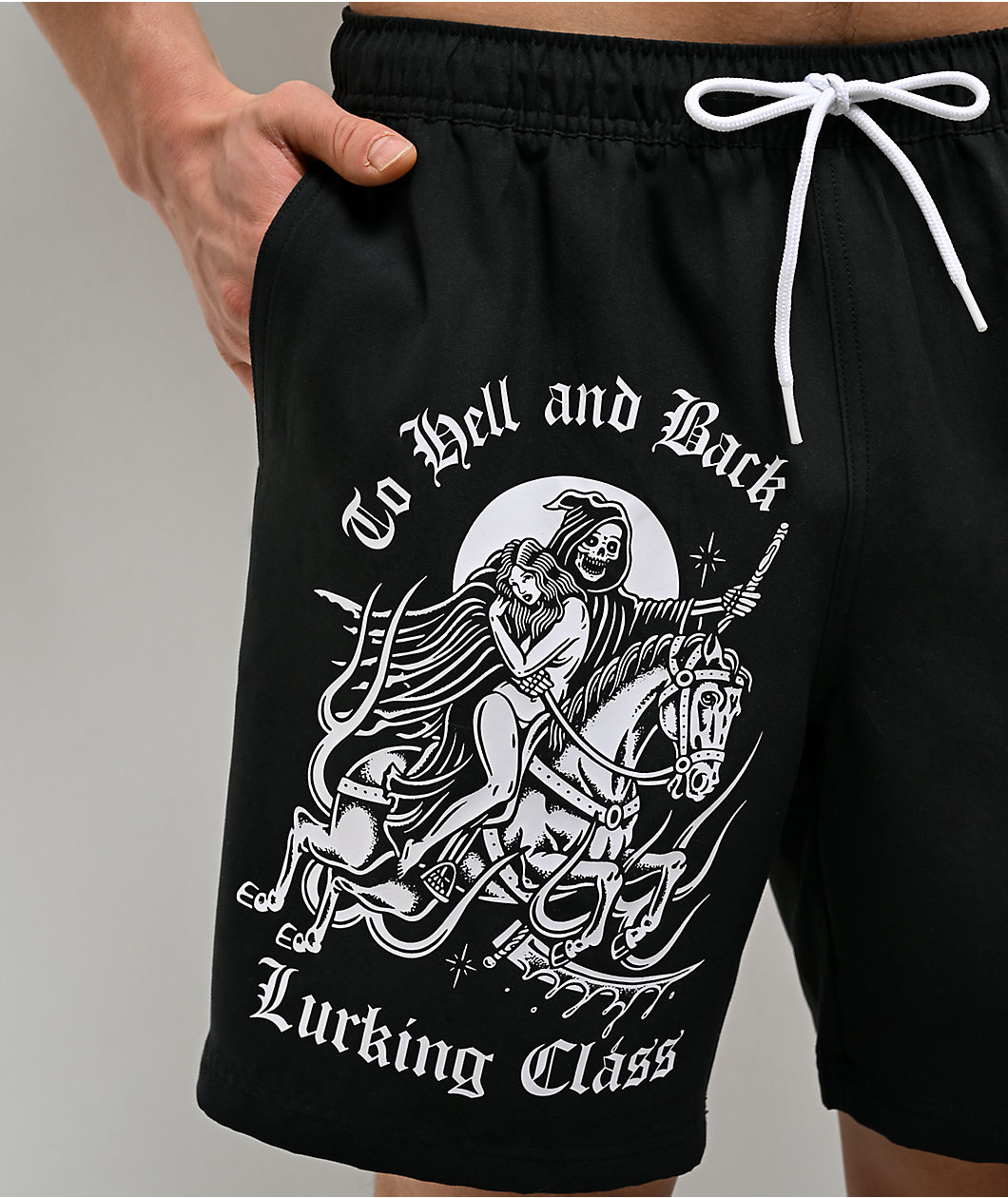 Lurking Class by Sketchy Tank To Hell And Back Black Board Shorts