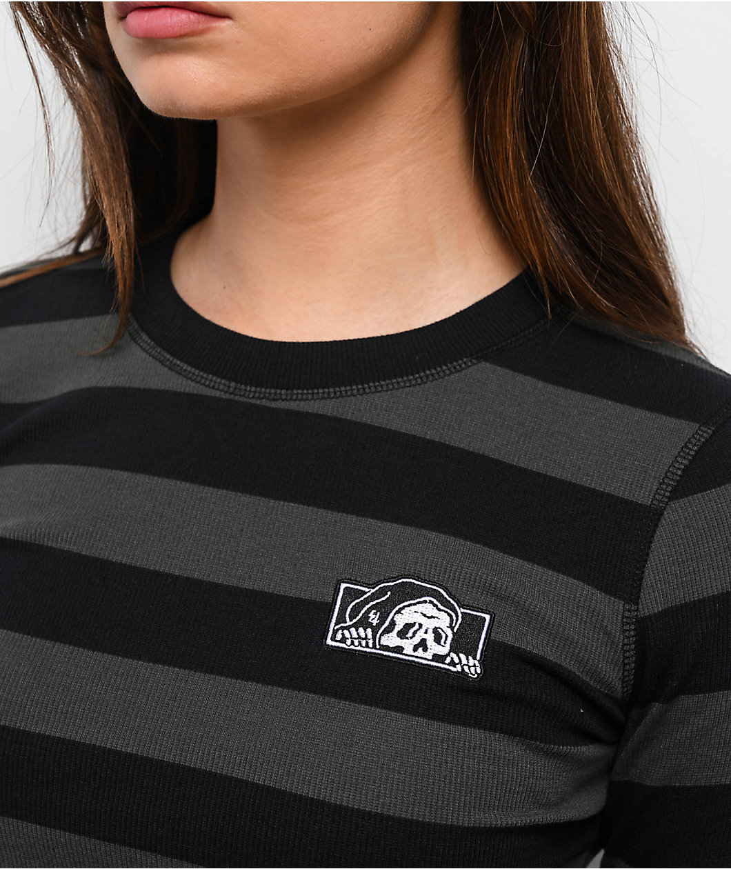 Lurking Class by Sketchy Tank Tomb Black Striped Long Sleeve T-Shirt