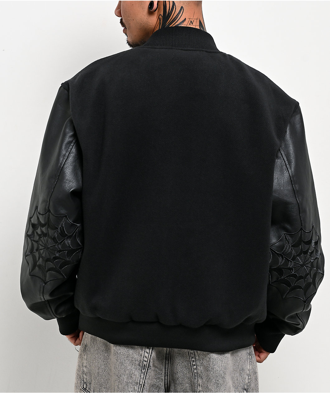 Lurking Class by Sketchy Tank Tomb Black Varsity Jacket