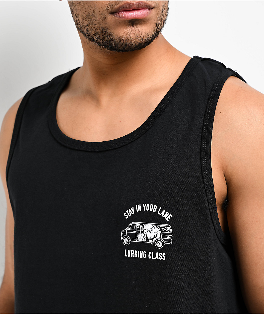 Lurking Class by Sketchy Tank Vannin Black Tank Top