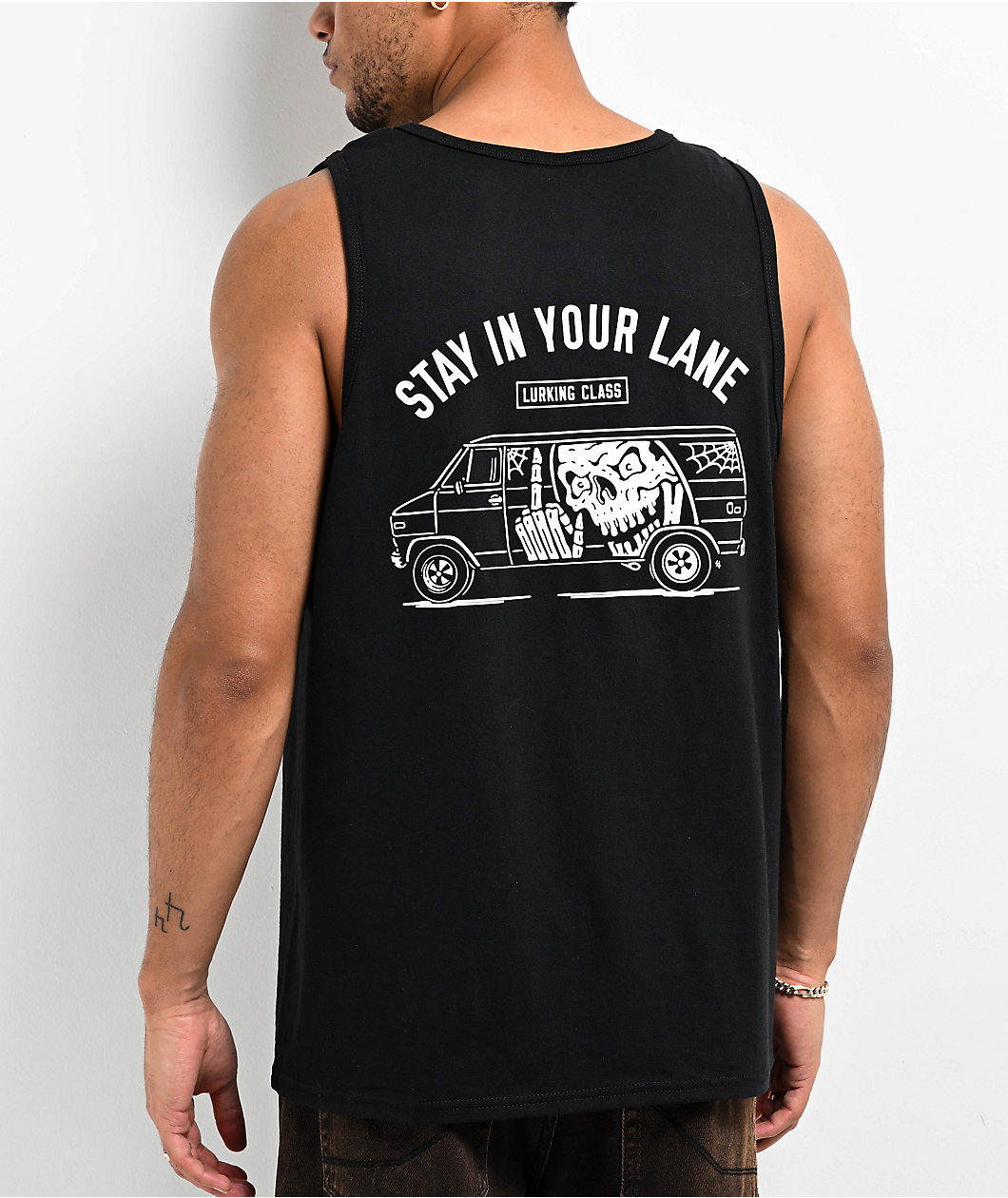 Lurking Class by Sketchy Tank Vannin Black Tank Top