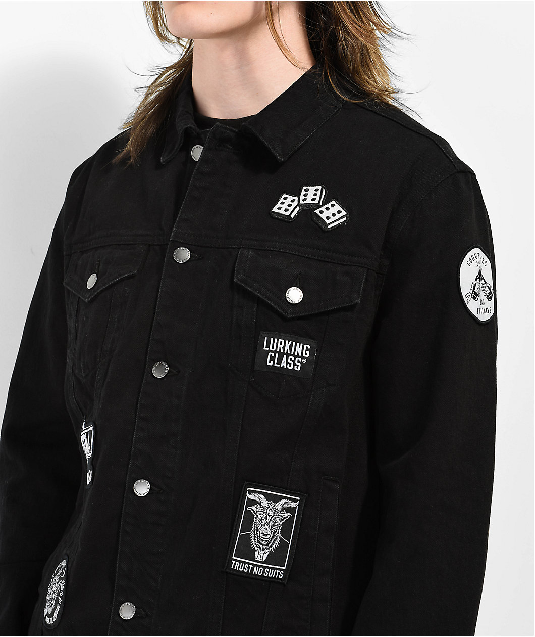 Lurking Class by Sketchy Tank Vicious Black Denim Jacket