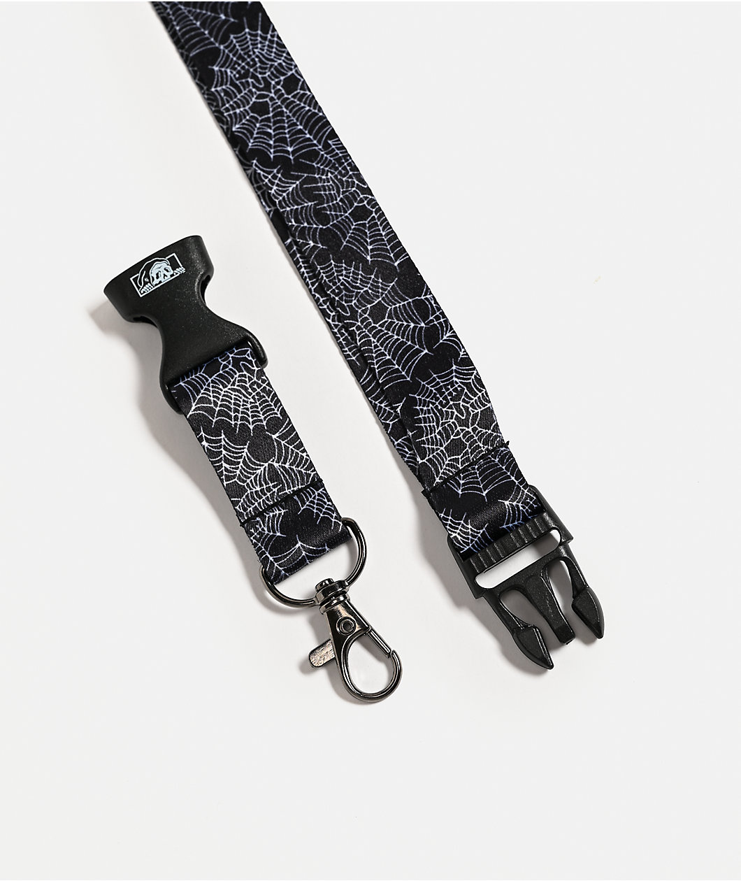 Lurking Class by Sketchy Tank Webskull Black Lanyard