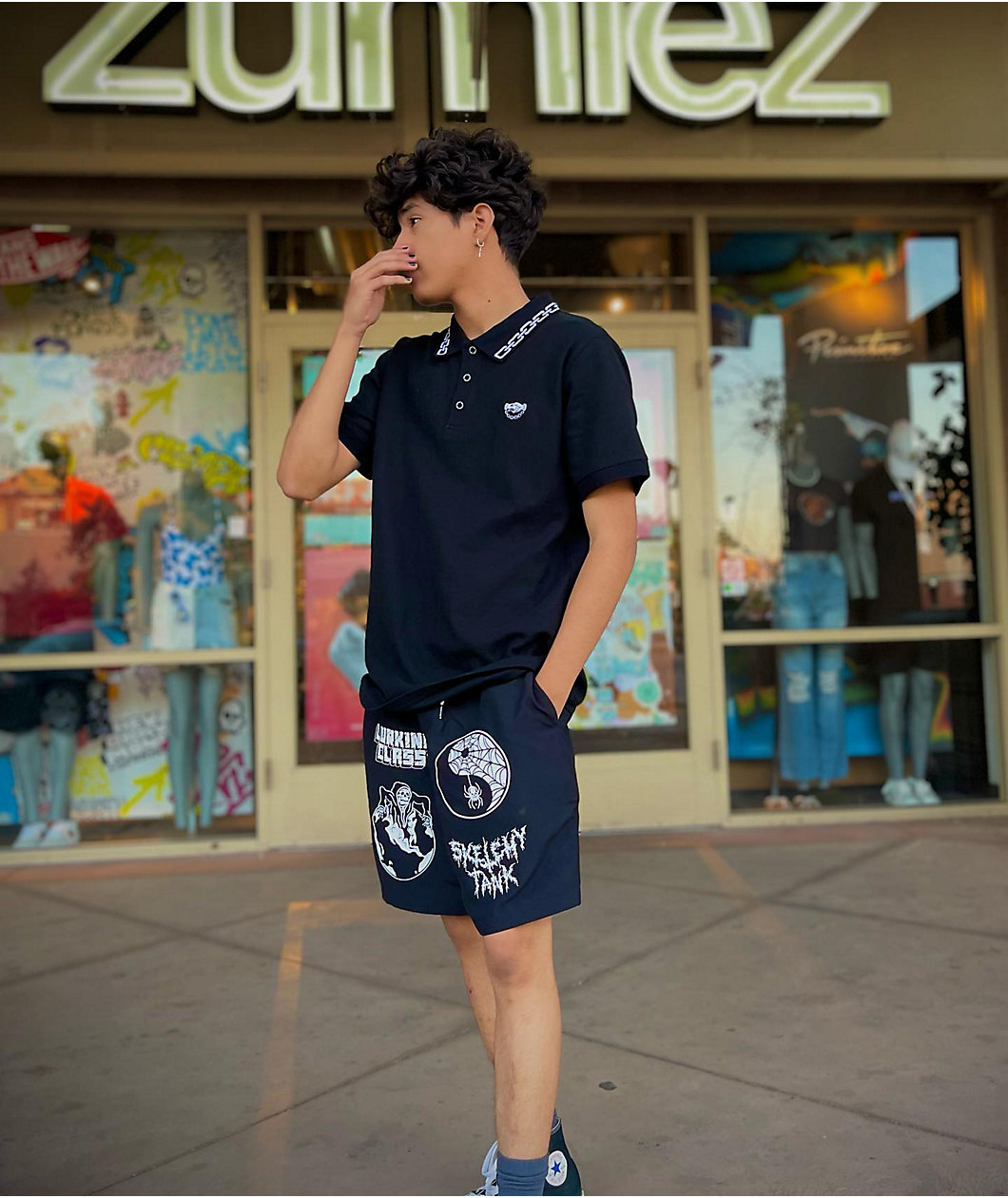 Lurking Class by Sketchy Tank World Wide 2 Black Board Shorts