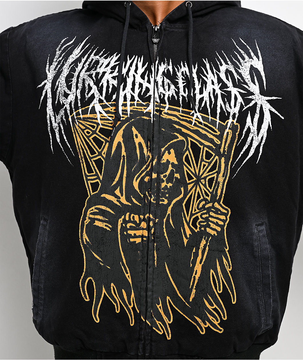 Lurking Class by Sketchy Tank You're Next Black Wash Canvas Work Jacket