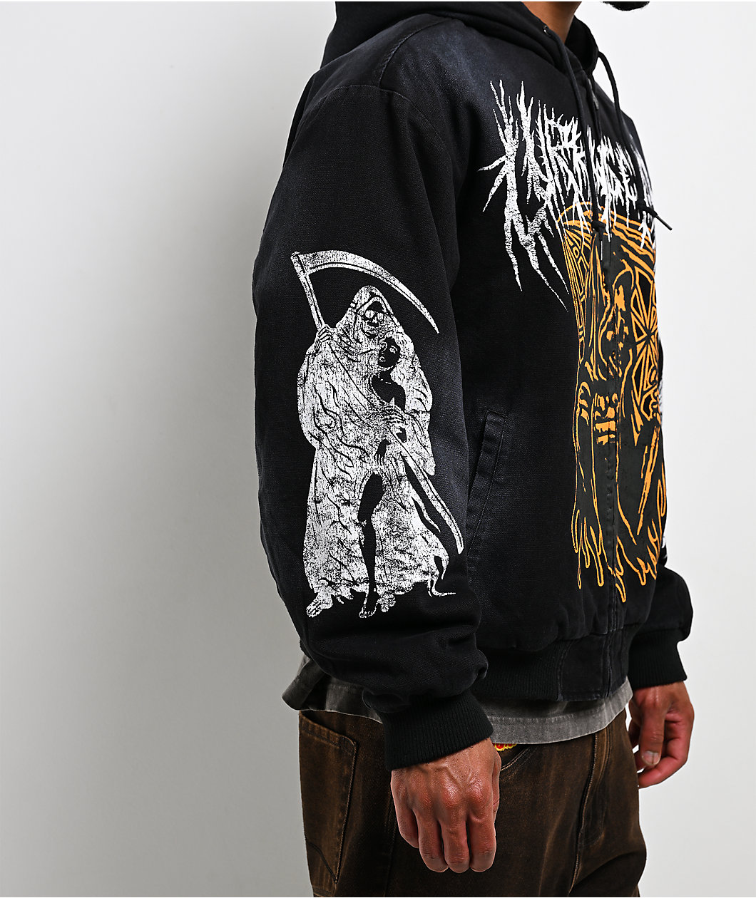Lurking Class by Sketchy Tank You're Next Black Wash Canvas Work Jacket