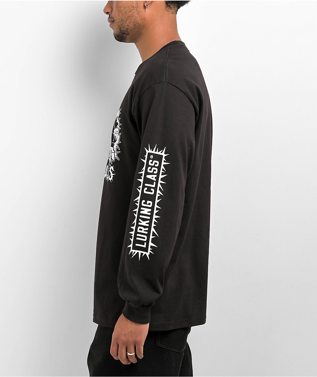Lurking Class by Sketchy Tank x Stikker Lurker Black Long Sleeve T-Shirt
