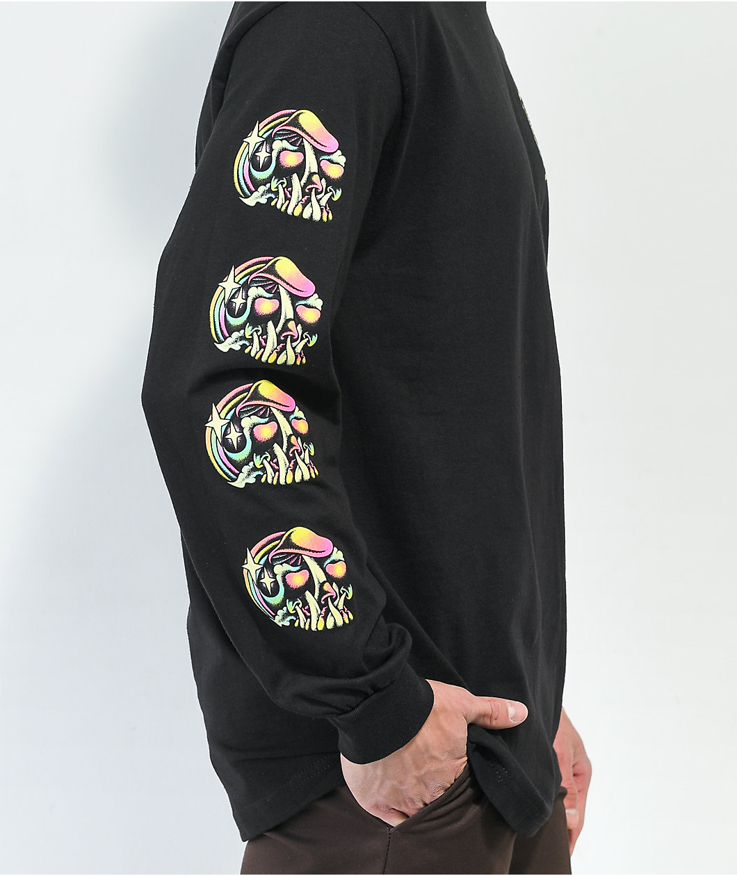 Lurking Class by Sketchy Tank x Tallboy Bright Side Black Long Sleeve T-Shirt