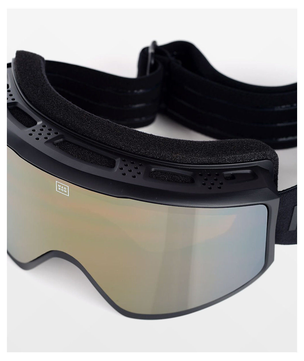 Madson Magneto Gold Chrome Mirror Snowboard Goggles