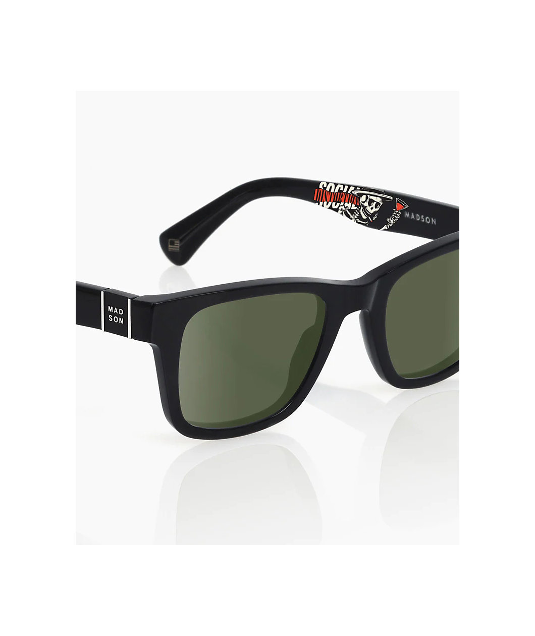 Madson x Social Distortion Memphis Black Polarized Sunglasses