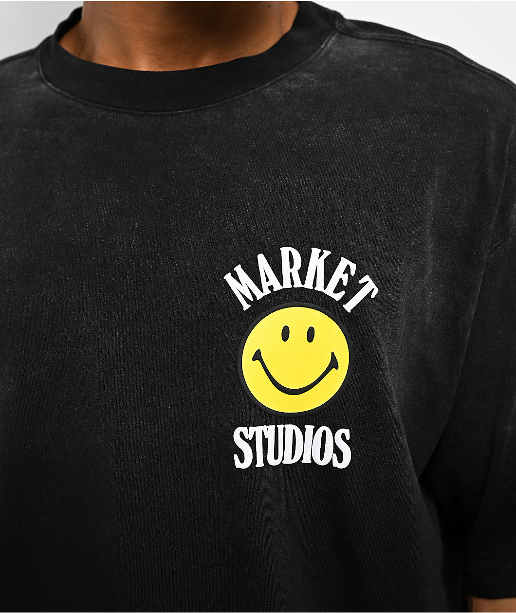 Market Studios Smiley Lockup Black T-Shirt