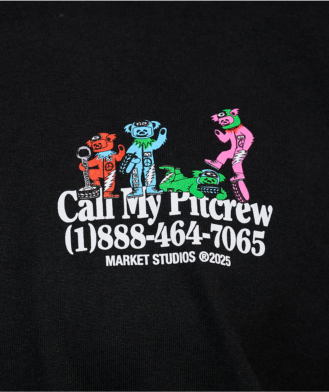 Market Studios x Grateful Dead Call My Pit Crew Black T-Shirt