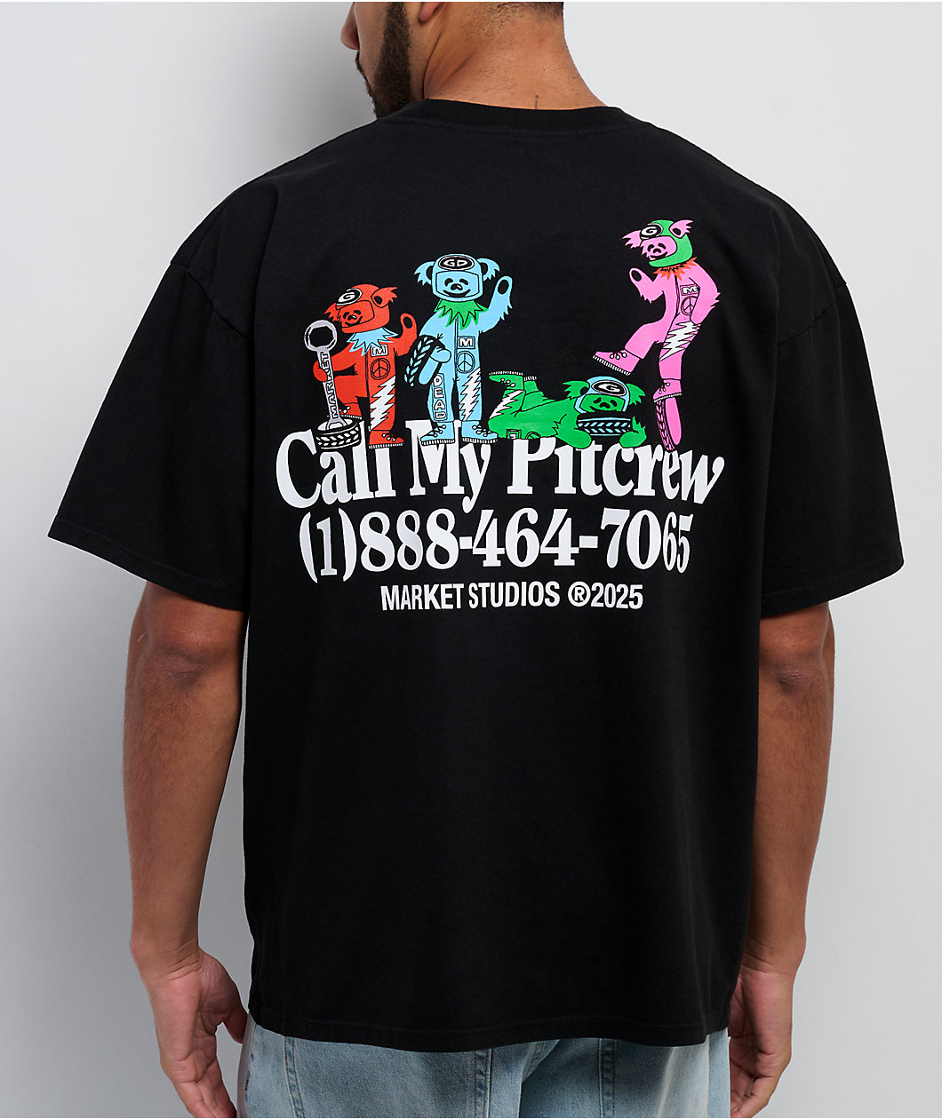 Market Studios x Grateful Dead Call My Pit Crew Black T-Shirt