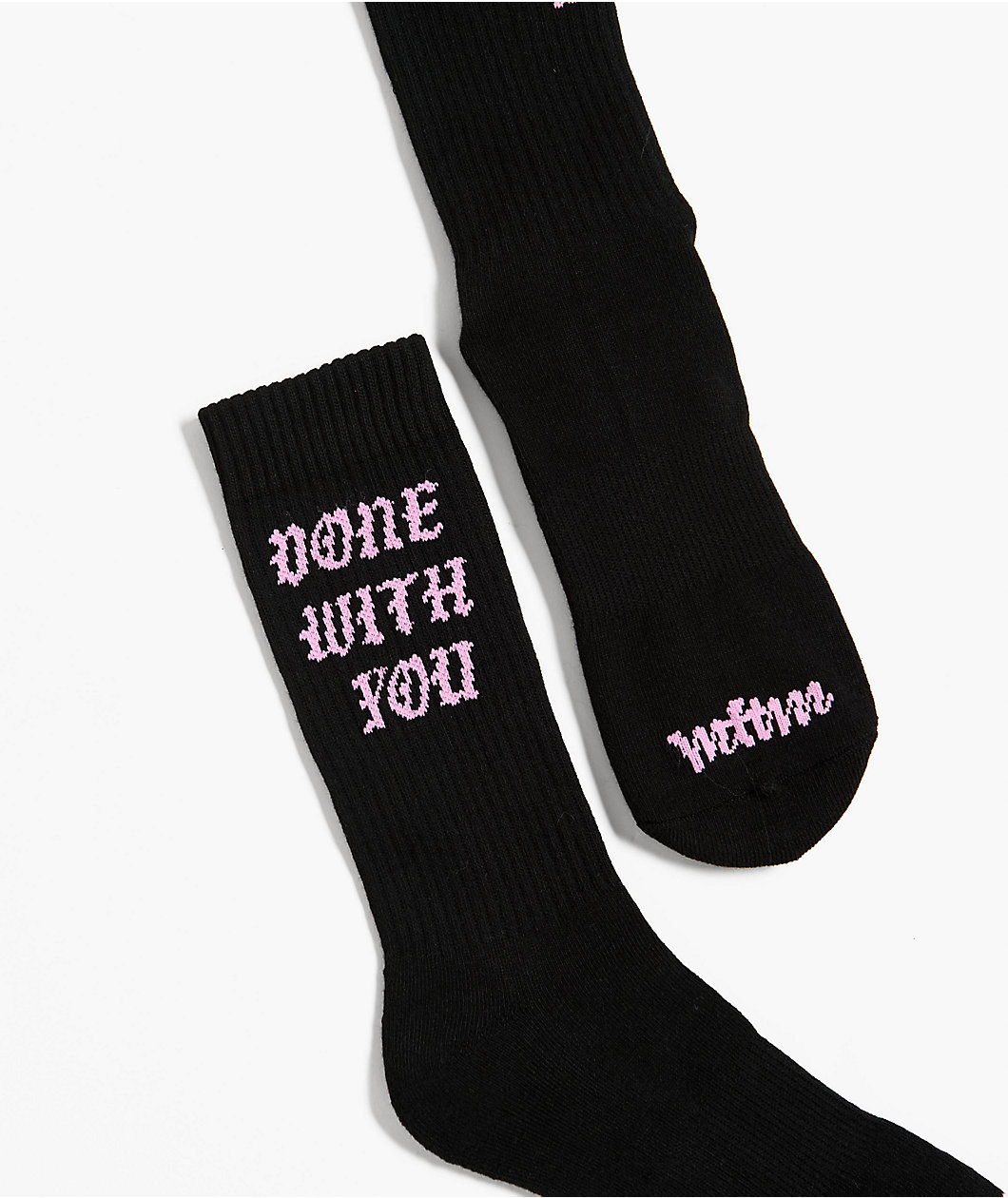 Married To The Mob Done With You Black Crew Socks