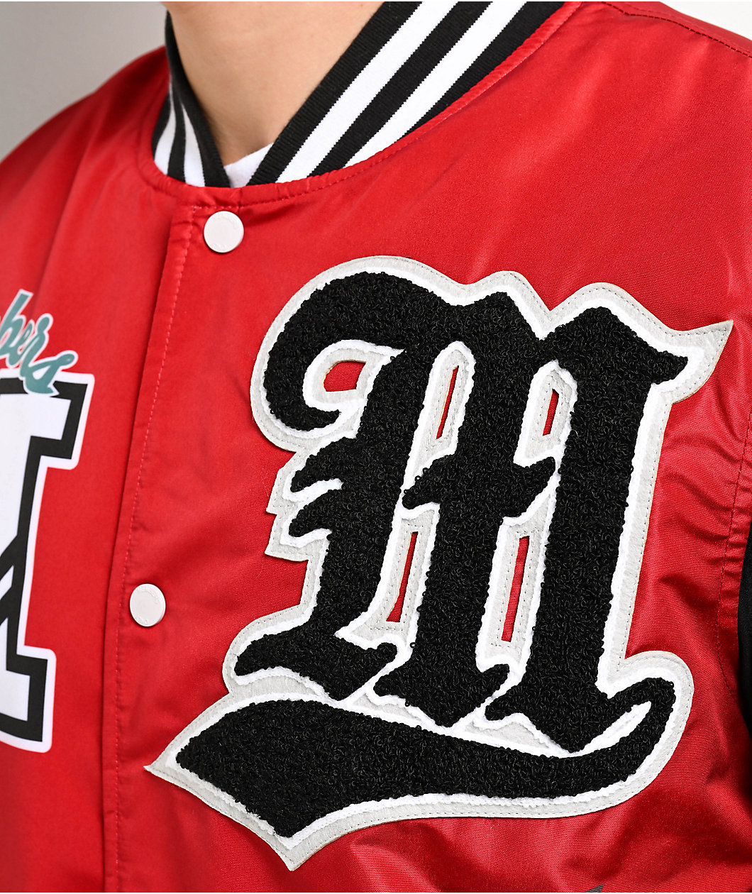 Members Only Championship Red Letterman Jacket