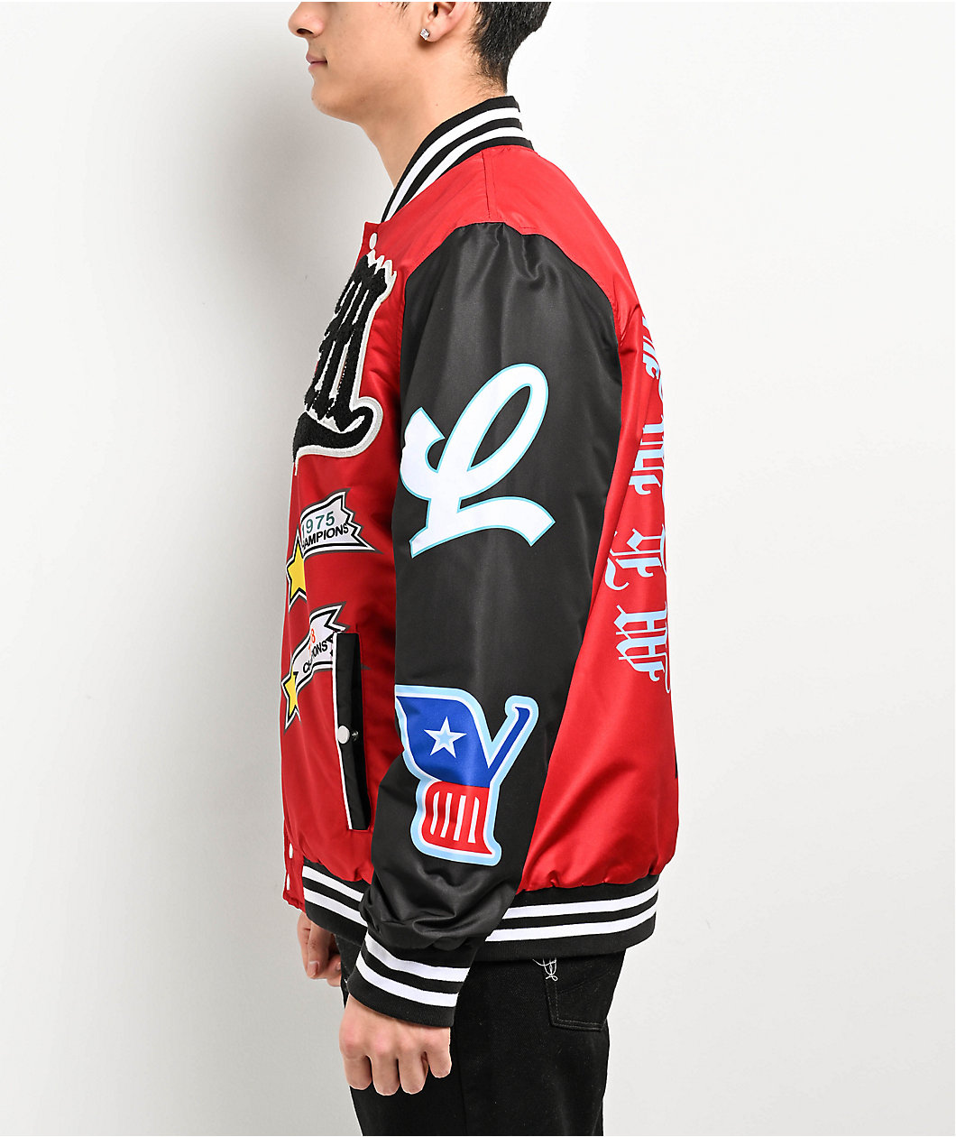 Members Only Championship Red Letterman Jacket