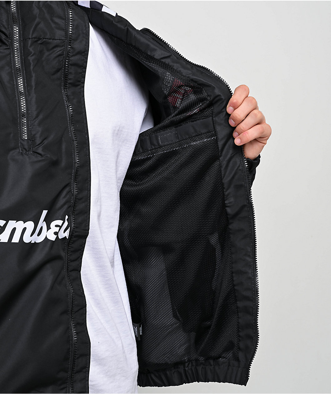 Members Only Racing Black Anorak Jacket