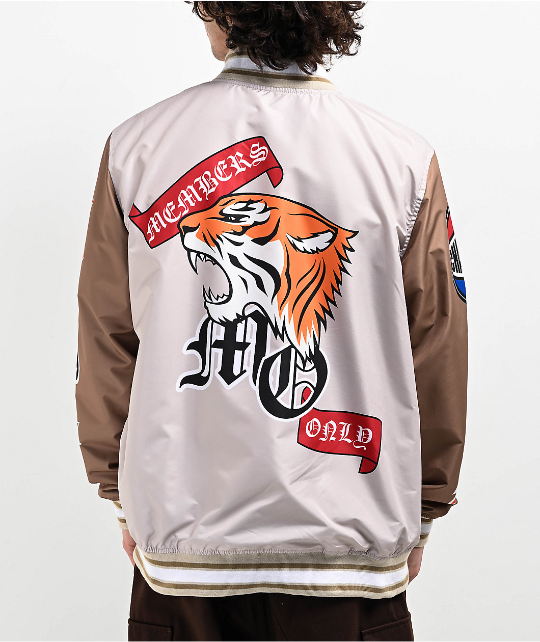 Members Only Tiger Tan Bomber Jacket