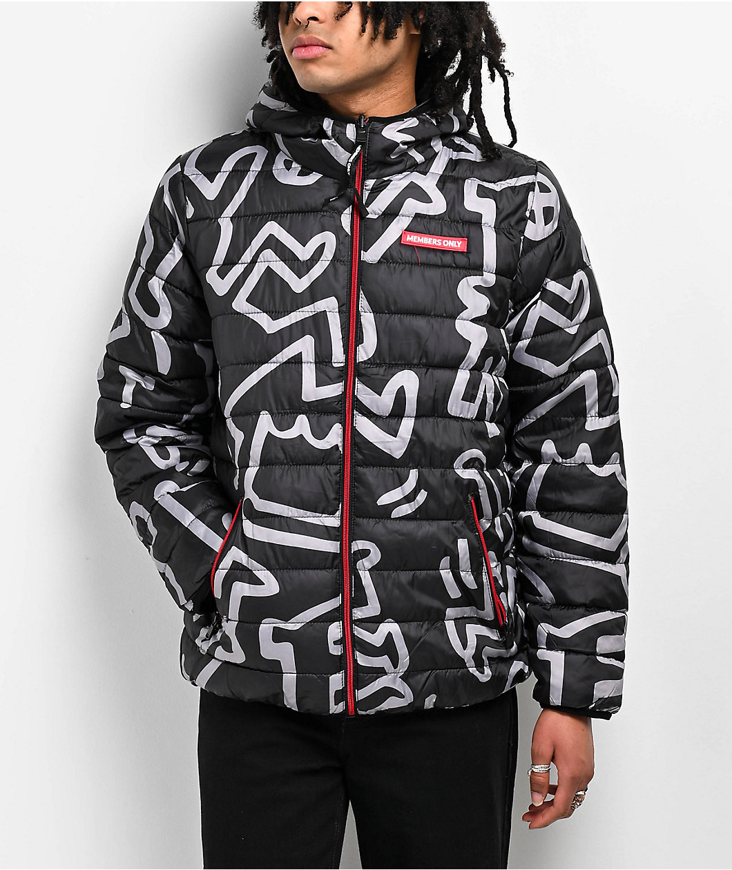 Members Only x Keith Haring Reversible Puffer Jacket