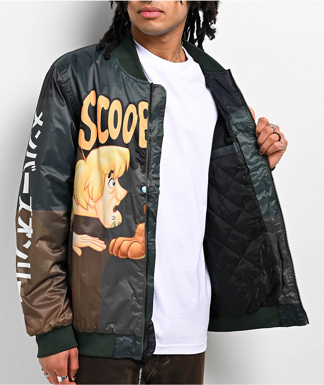 Members Only x Scooby Doo Prowl Green Bomber Jacket