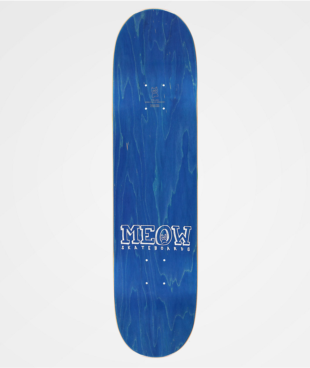 Meow Big Cat Purple 7.75" Skateboard Deck