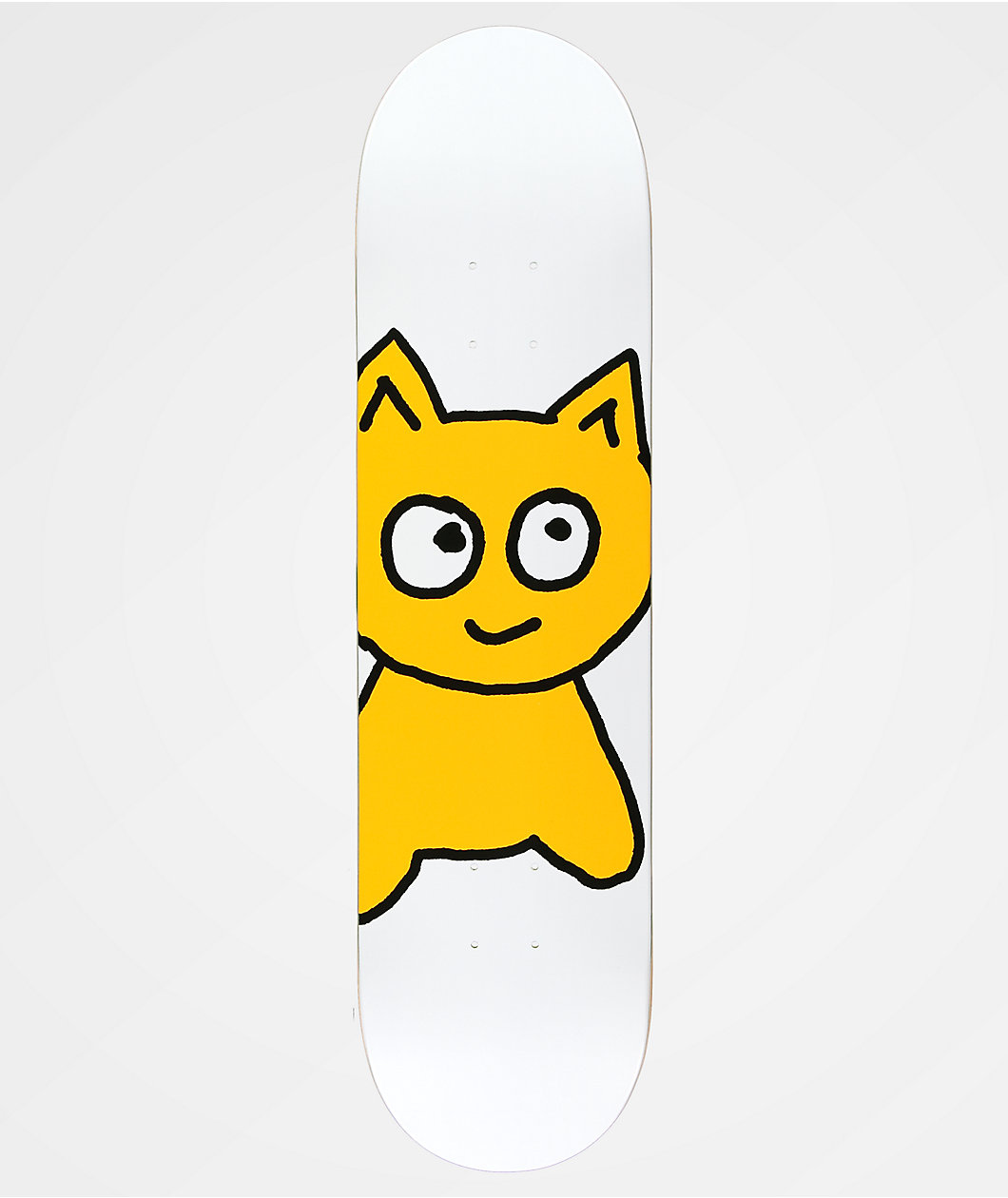 Meow Big Cat White 8.0" Skateboard Deck