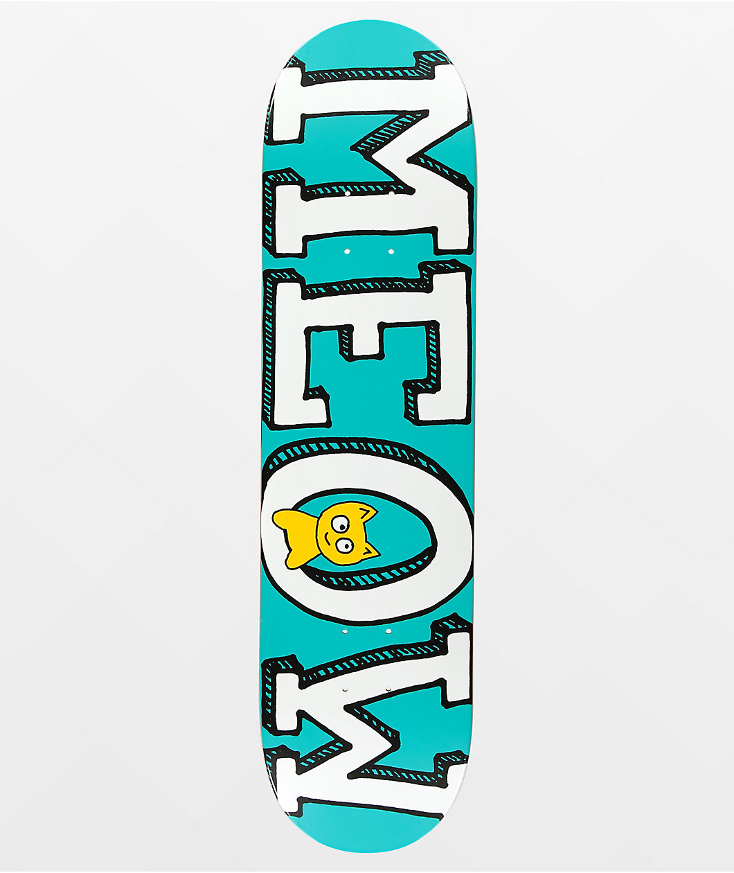 Meow Teal Logo 8.0" Skateboard Deck