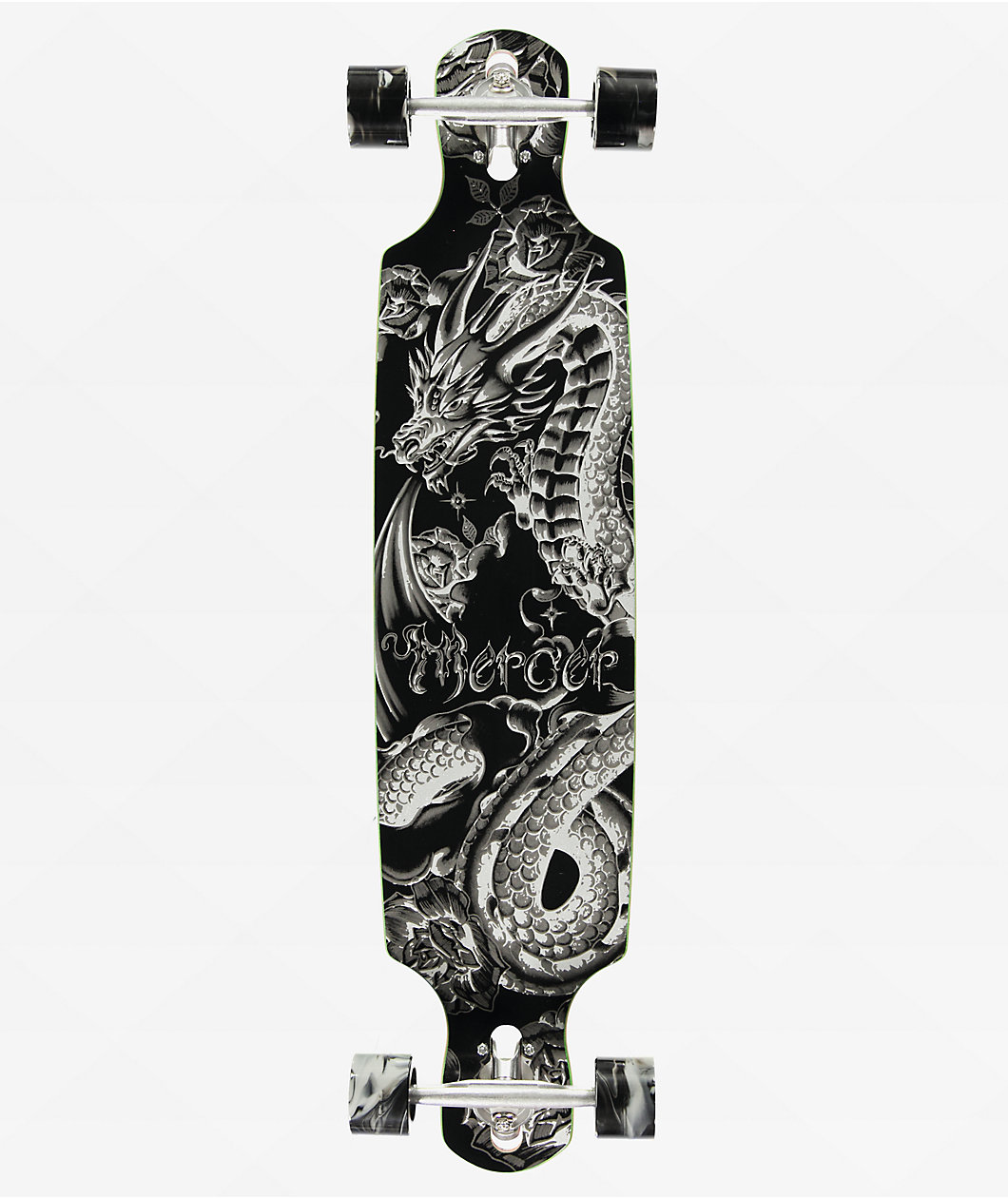 Mercer Ballpoint Dragon & Rose 40" Drop Through Longboard Complete