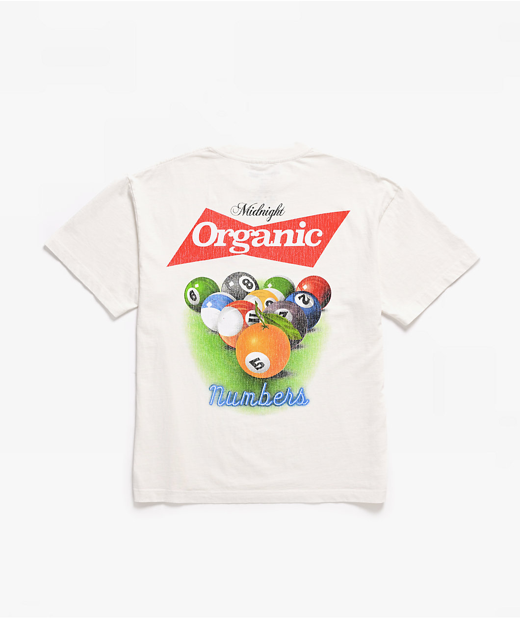 Midnight Organic Billiards White T-Shirt