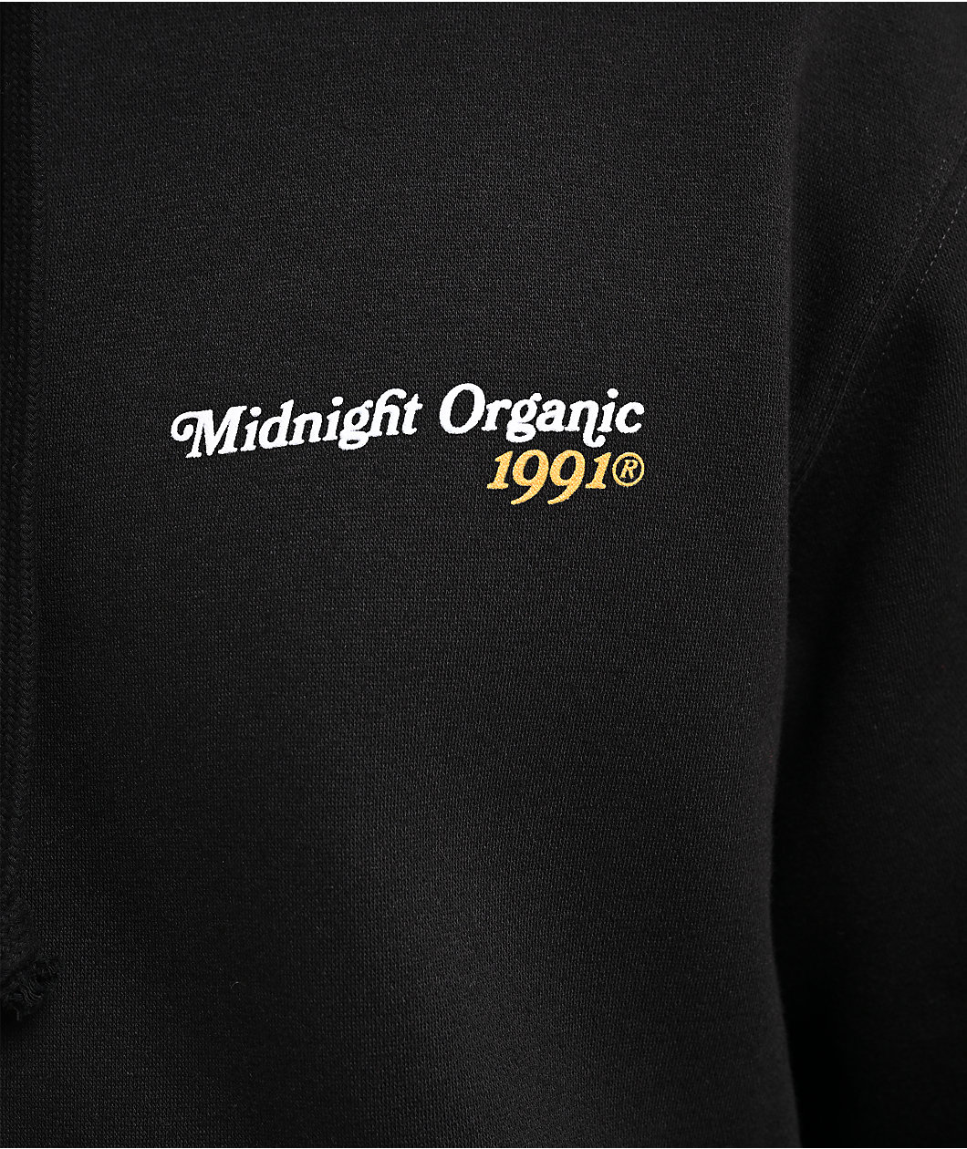 Midnight Organic Citrus Black Zip Hoodie