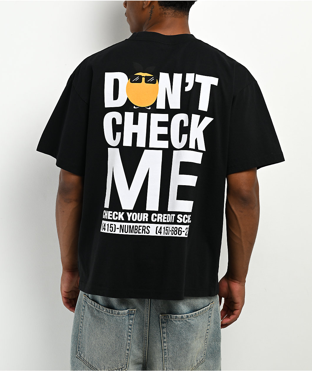 Midnight Organic Don't Check Me Black T-Shirt