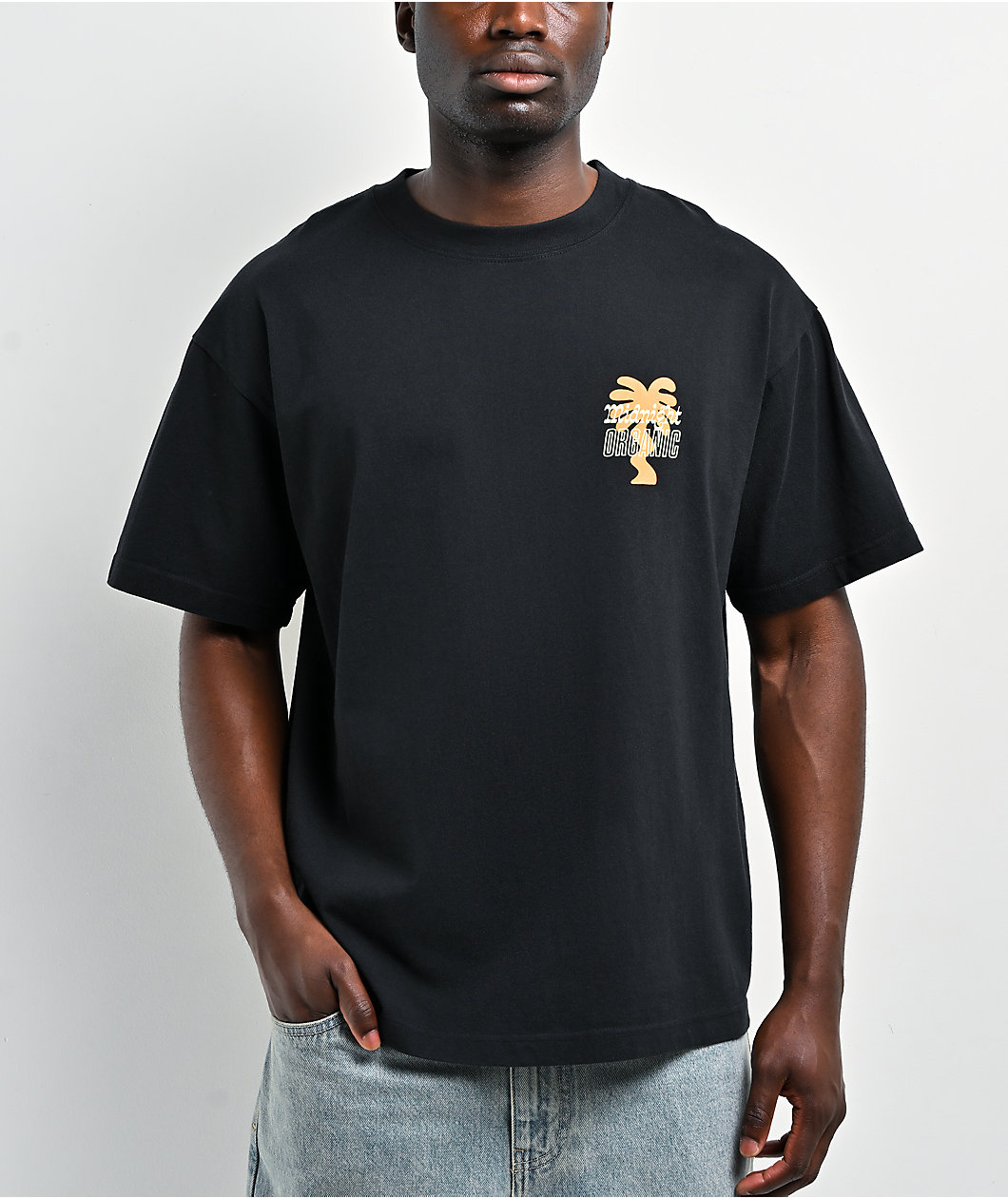 Midnight Organic Don't Panic Black T-Shirt