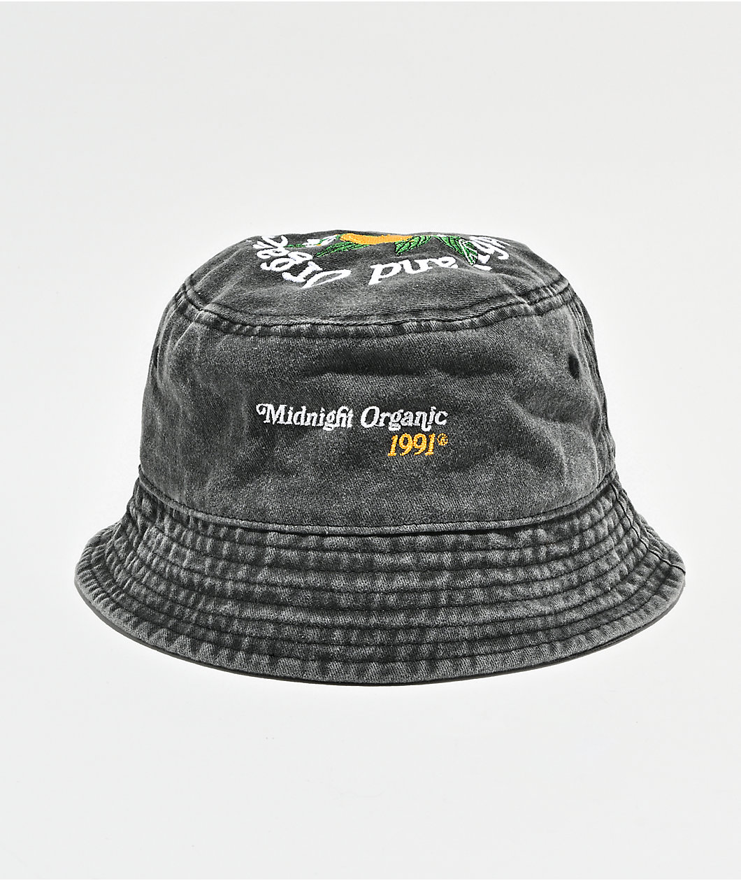 Midnight Organic Healthy Grey Wash Bucket Hat