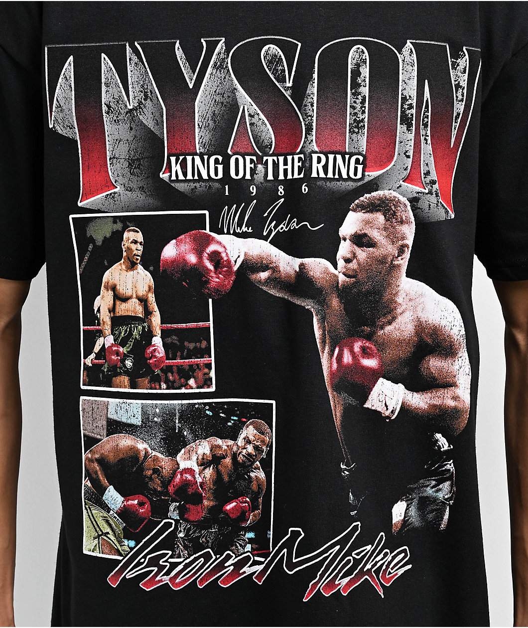 Mike Tyson 1986 King Of The Ring Black T-Shirt