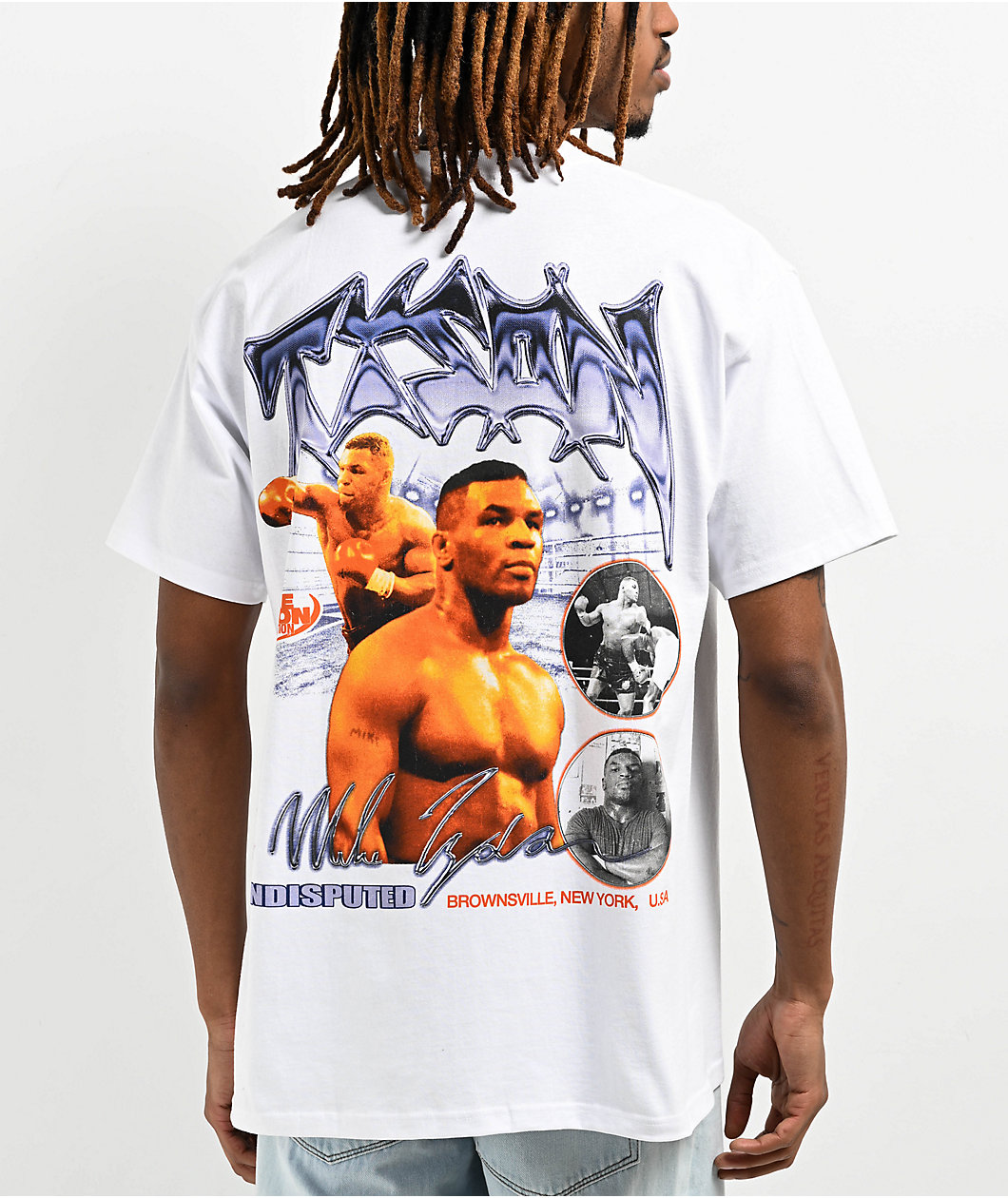 Mike Tyson Chrome Knock Out White T-Shirt