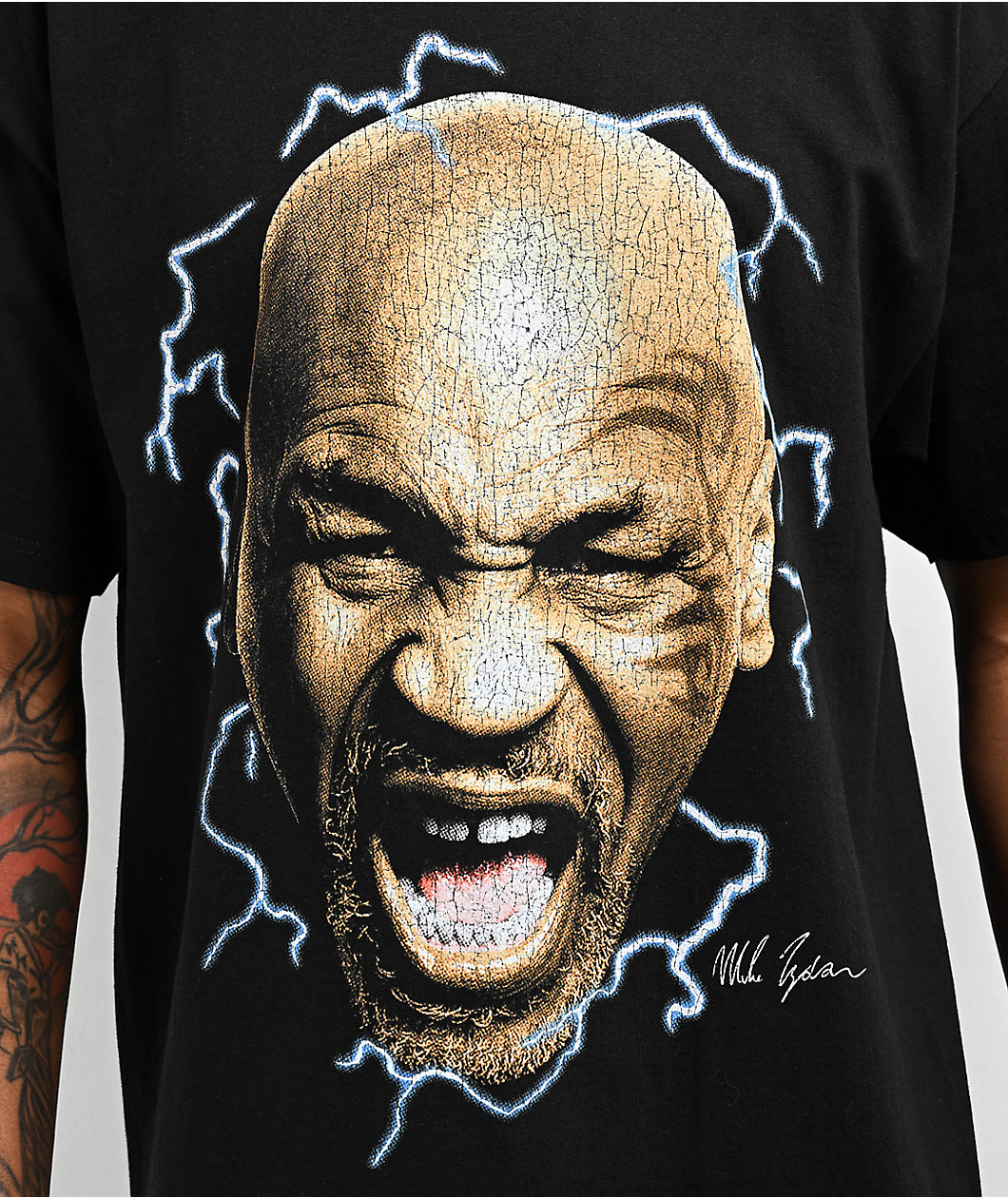 Mike Tyson Electric Big Head Black T-Shirt