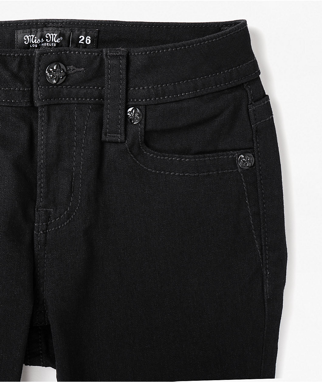 Miss Me Cross Black Wash Bootcut Jeans