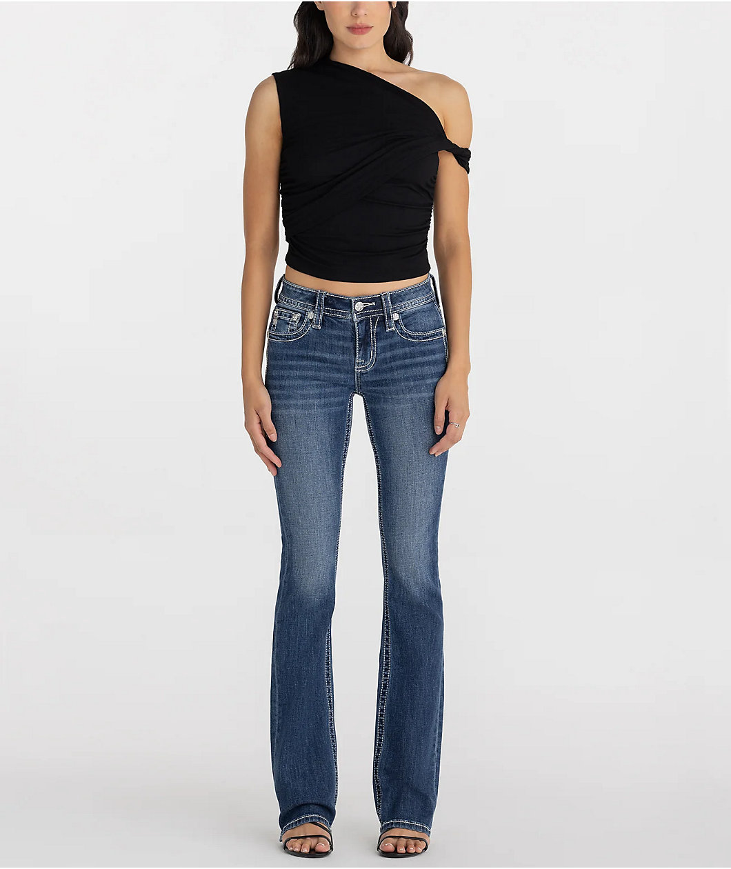 Miss Me Midnight Cross Blue Wash Bootcut Jeans