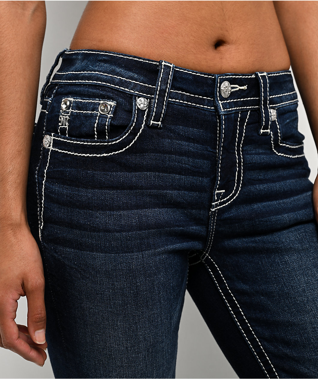 Miss Me Wing Medium Blue Wash Bootcut Jeans