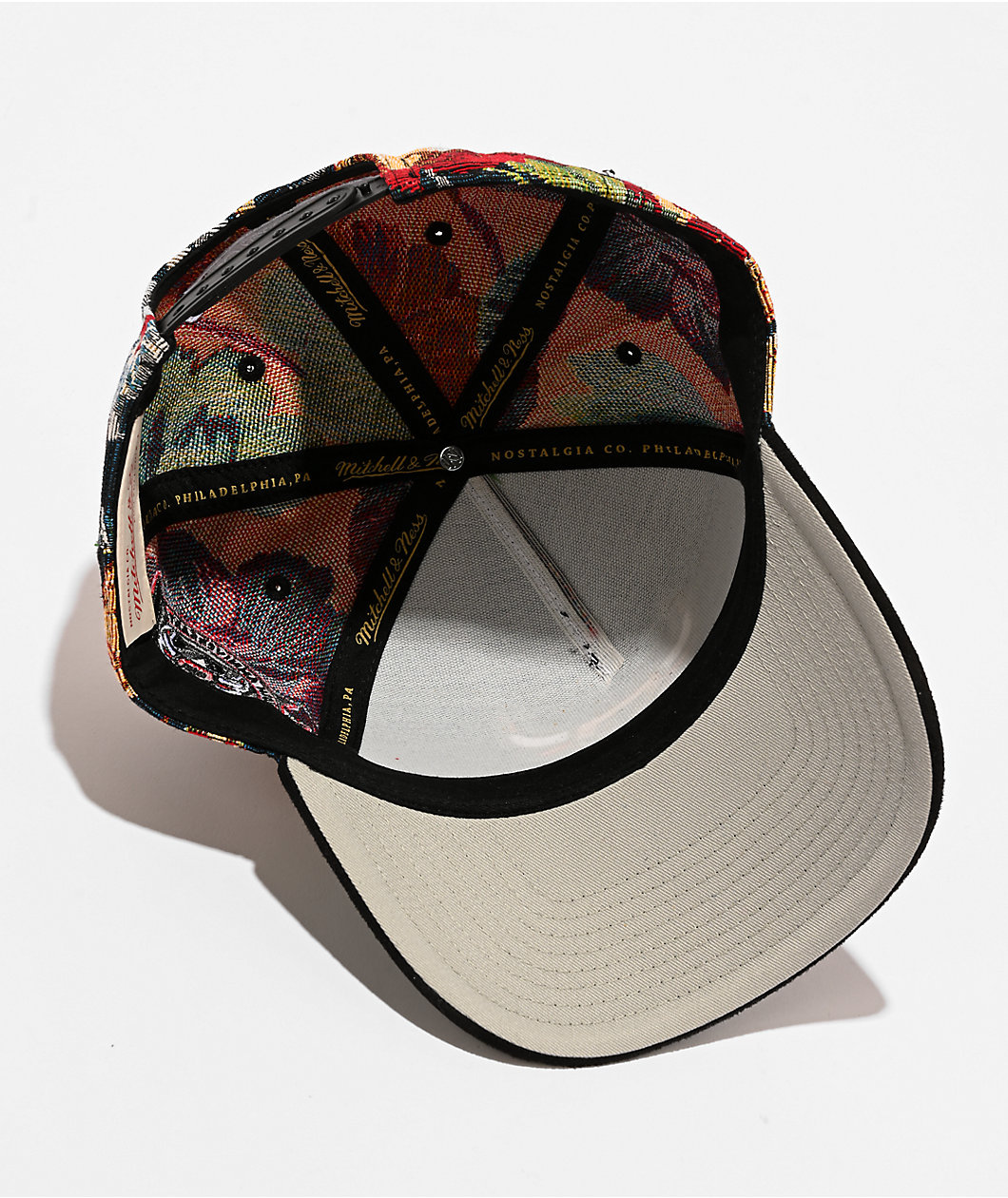 Mitchell & Ness Chicago Bulls Tapestry Floral Pro Pinch Snapback Hat