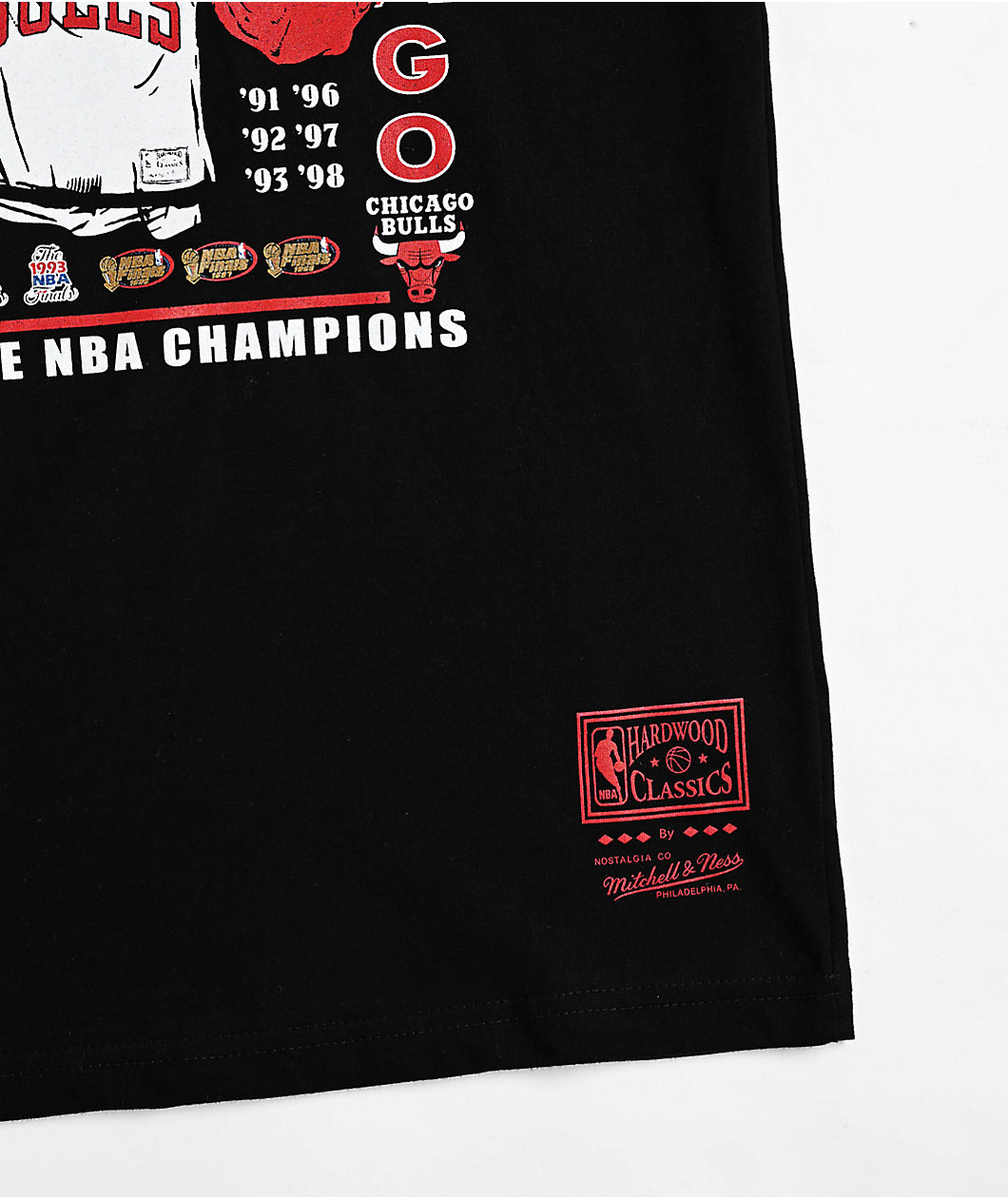 Mitchell & Ness Kids Chicago Bulls Black T-Shirt