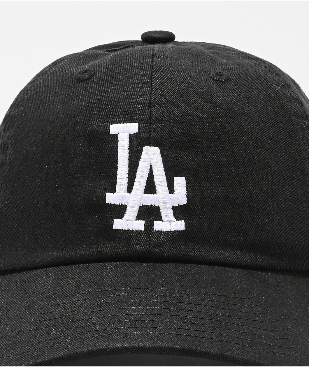 Mitchell & Ness LA Dodgers Black Strapback Hat