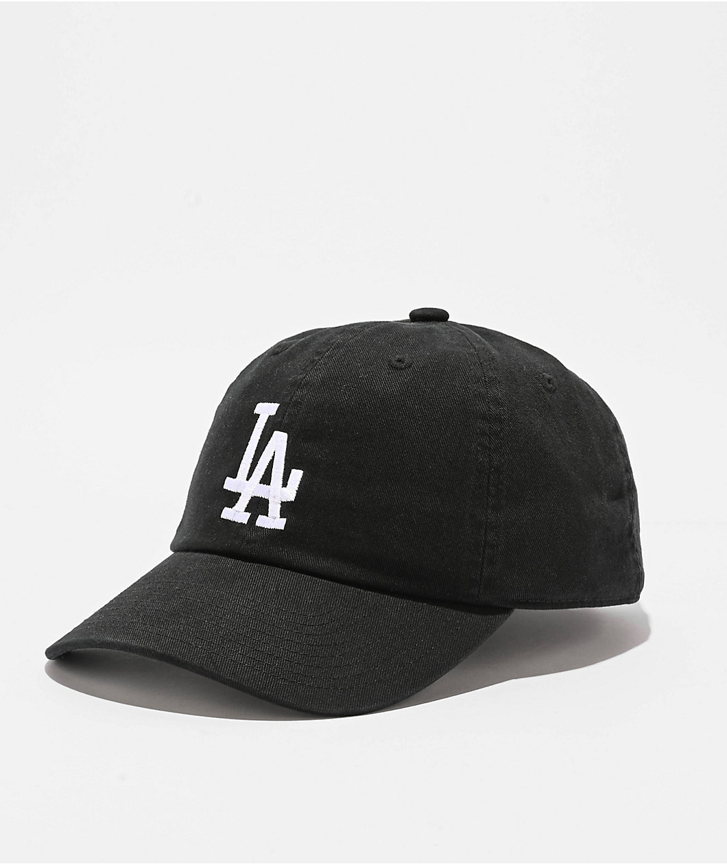 Mitchell & Ness LA Dodgers Black Strapback Hat