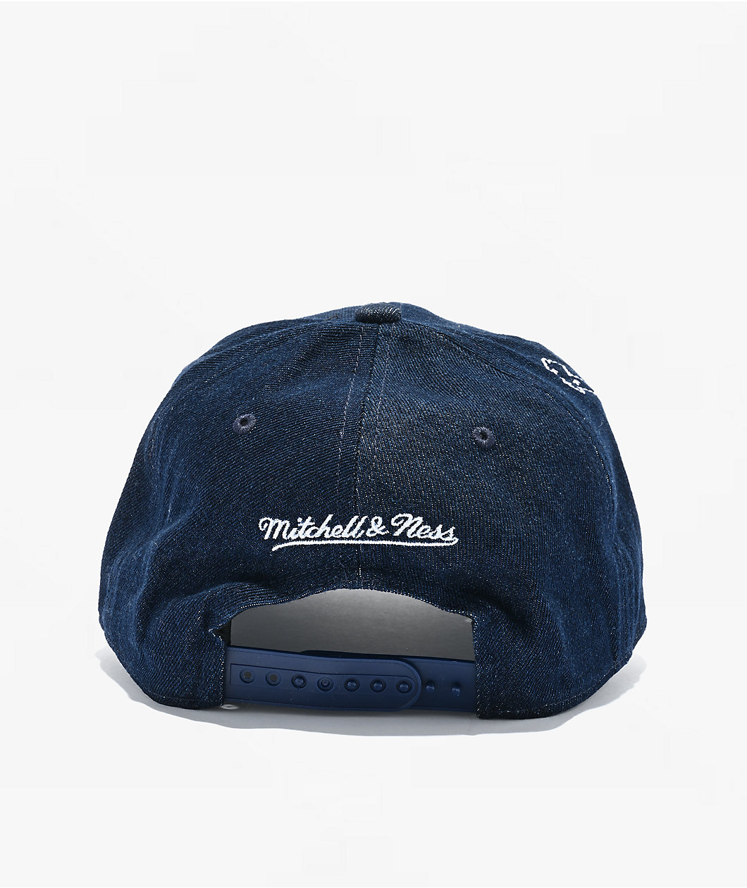 Mitchell & Ness LA Dodgers Run Stitch Navy Denim Snapback Hat