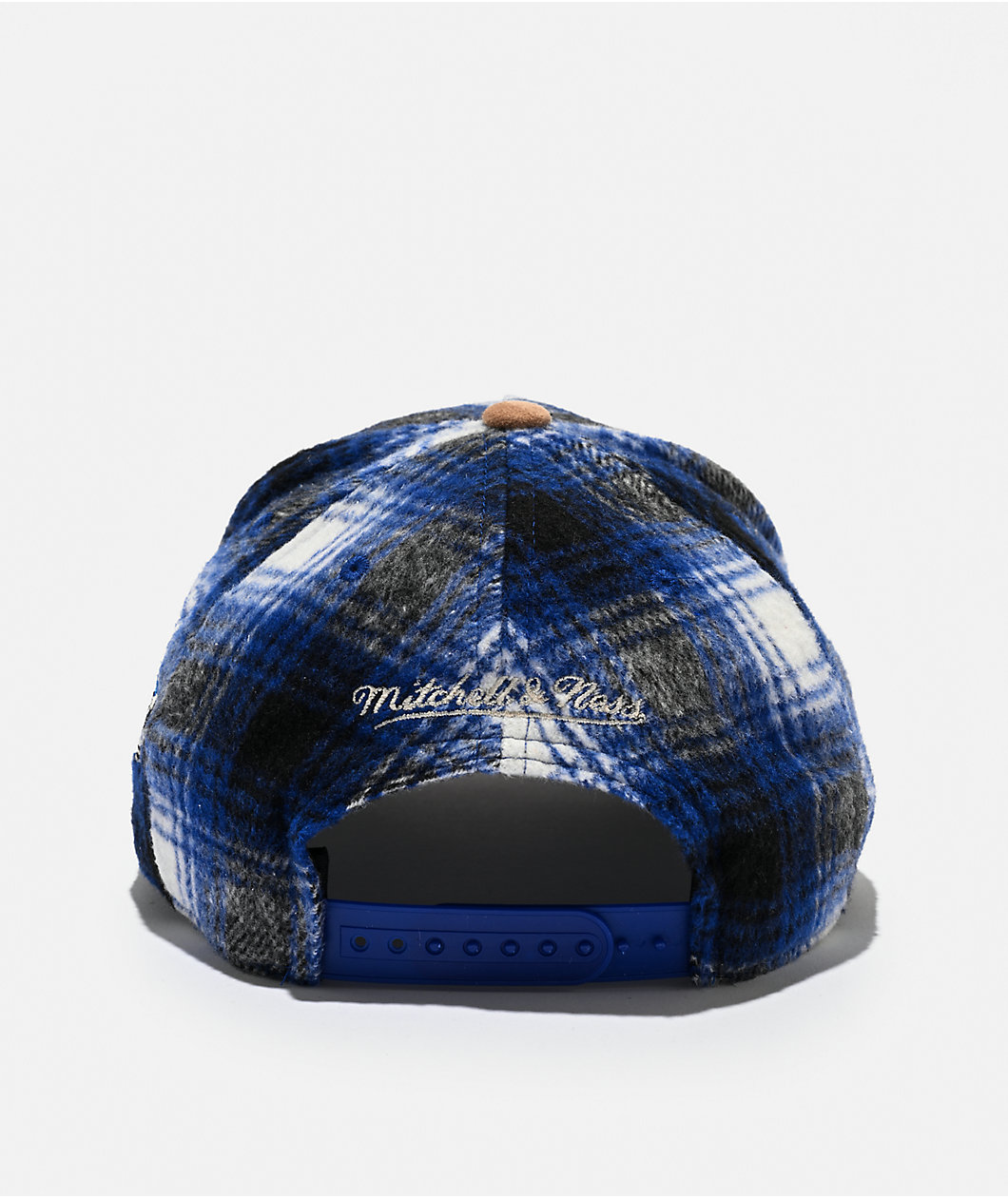 Mitchell & Ness Los Angeles Dodgers Plaid Out Blue & Brown Snapback Hat