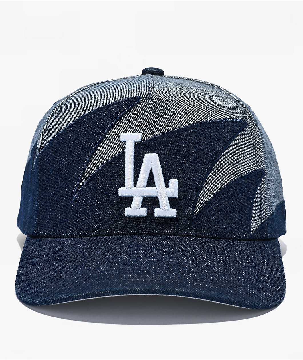 Mitchell & Ness Los Angeles Dodgers Sharktooth Denim Blue Pro Pinch Snapback Hat