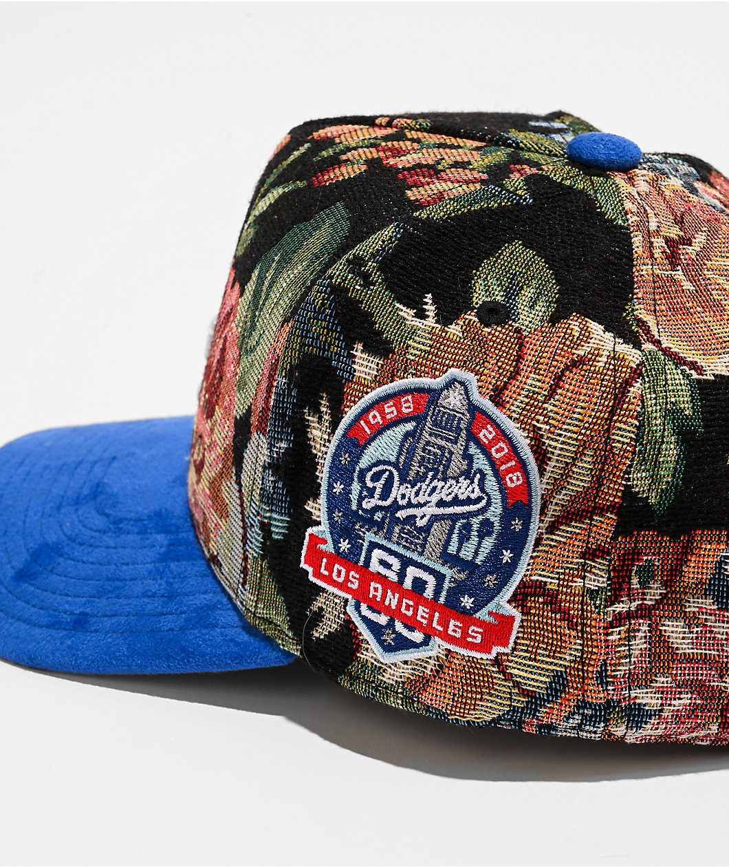 Mitchell & Ness Los Angeles Dodgers Tapestry Floral Pro Pinch Snapback Hat