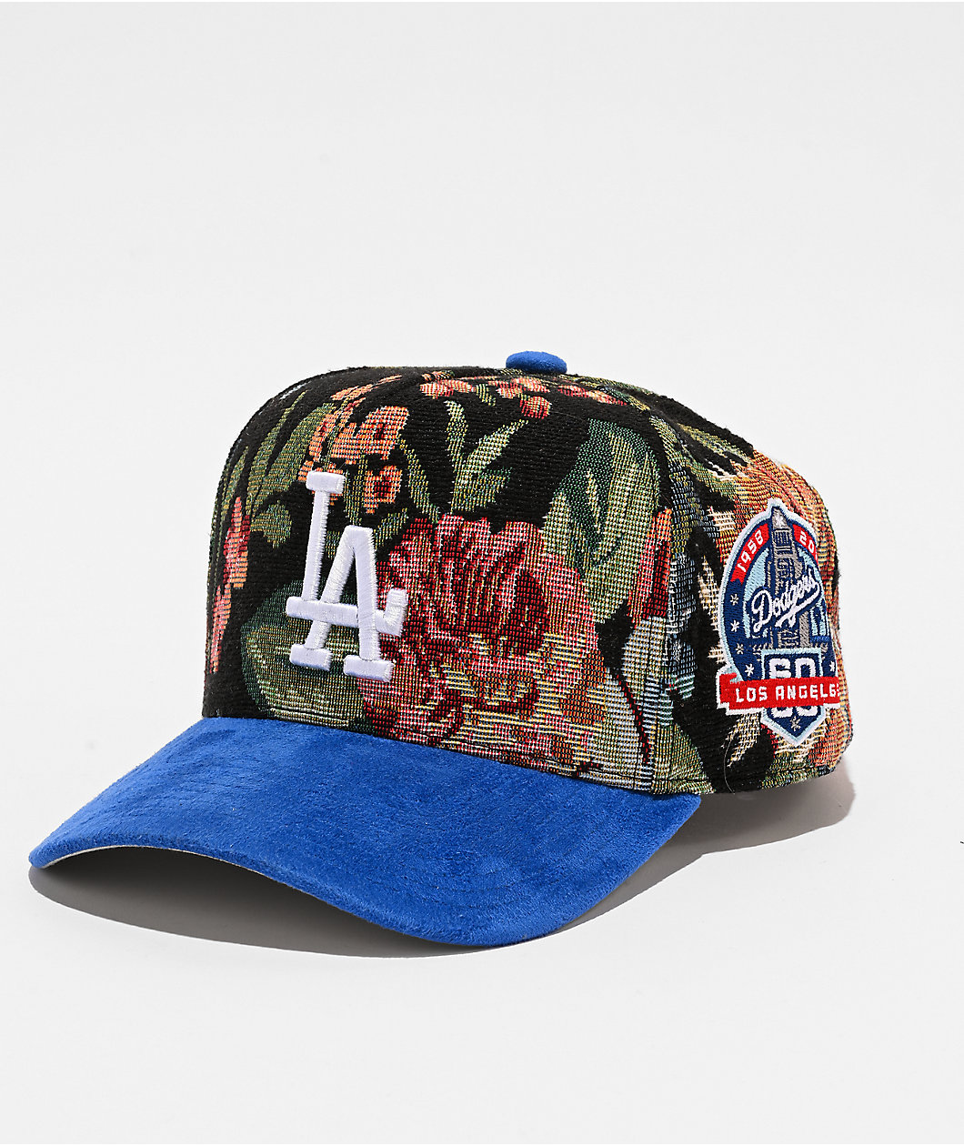 Mitchell & Ness Los Angeles Dodgers Tapestry Floral Pro Pinch Snapback Hat