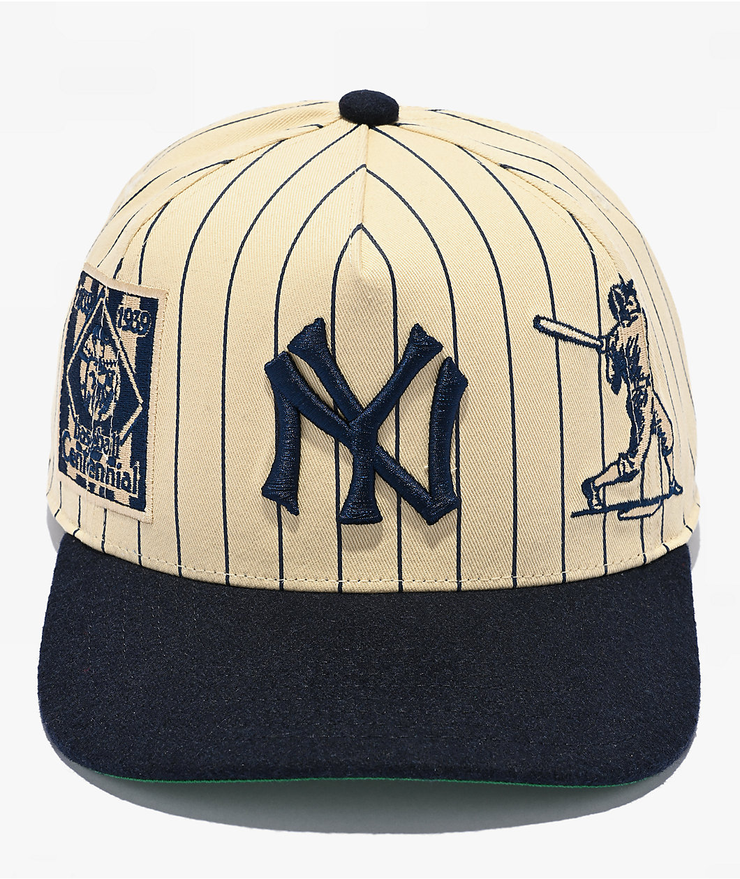 Mitchell & Ness New York Yankees Metro Roots Striped Natural Pro Pinch Snapback Hat