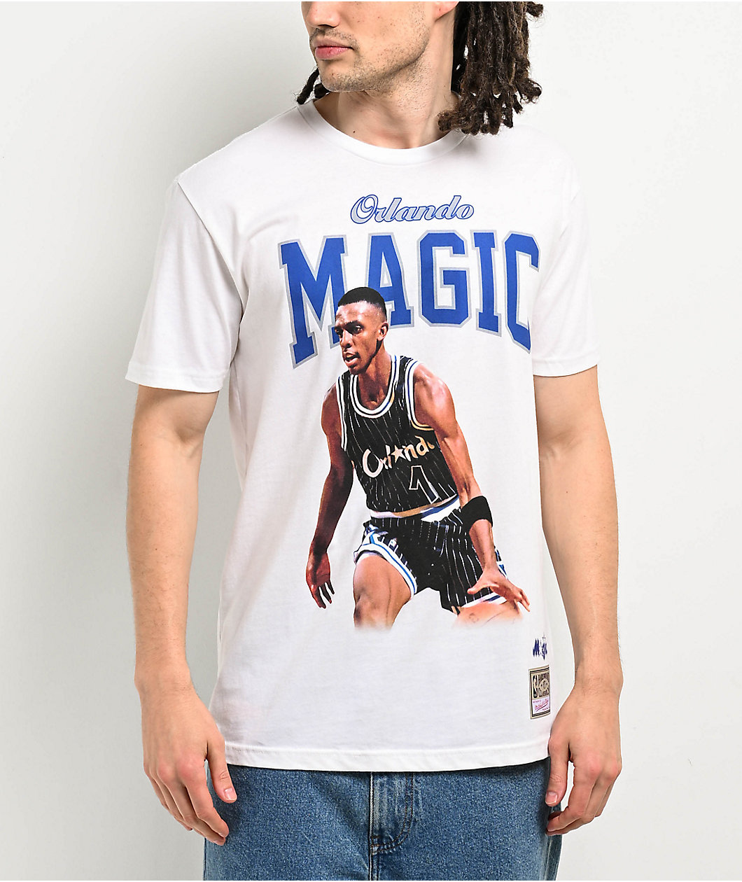 Mitchell & Ness Orlando Magic Penny Hardaway Courtside White T-Shirt